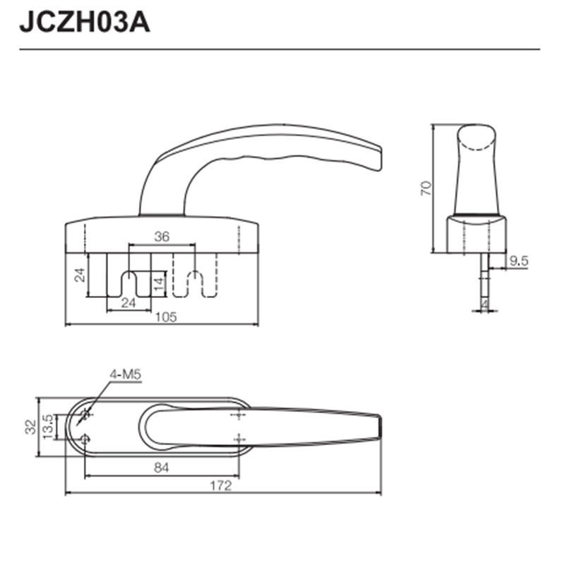 Бронзовые конические ручки JCZH03A