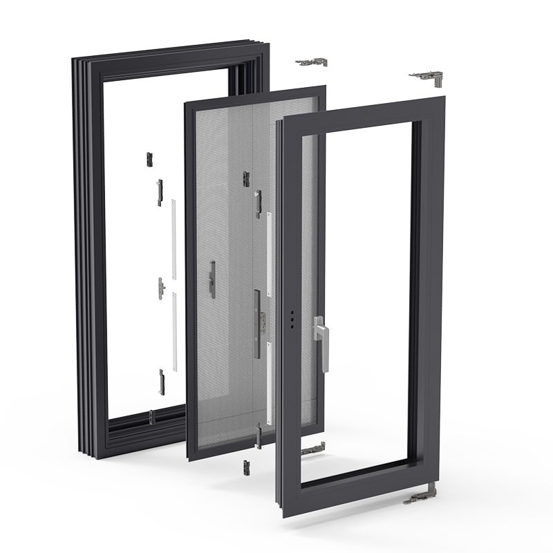 玻内纱外窗纱一体