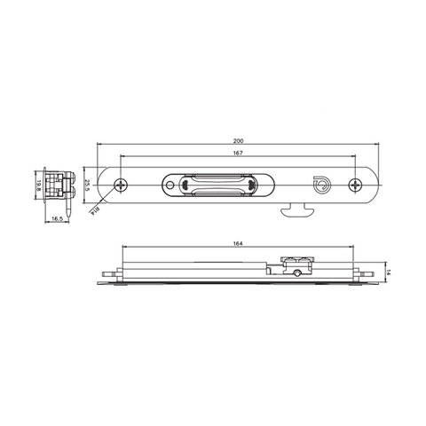 Замок с раздвижной защелкой STG35
