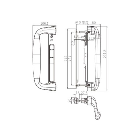 Сдвижная защелка STG40A
