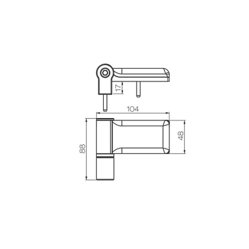 3D петля для створчатой ​​двери из ПВХ PJH12B