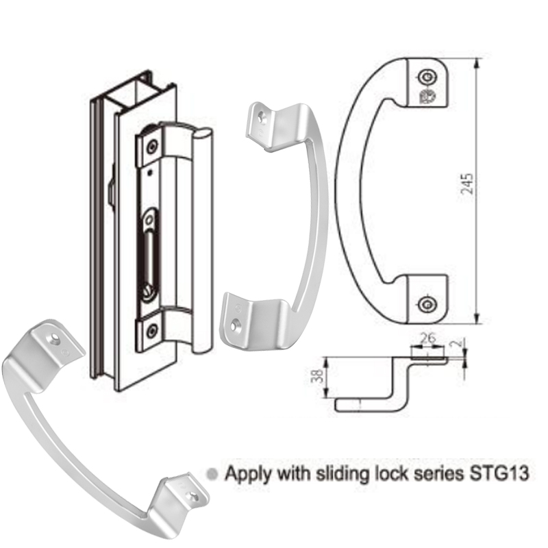 Ручка с скользящим замком STG13P 