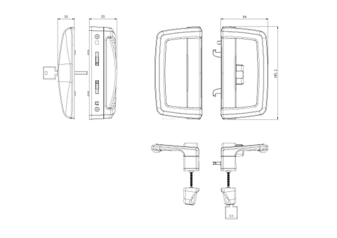 Сдвижная ручка D-образной формы MH-TTS09