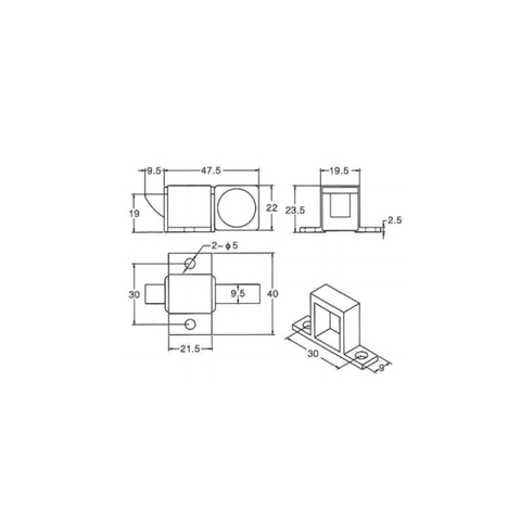 Болт заподлицо для створчатого окна по лучшей цене MX507B